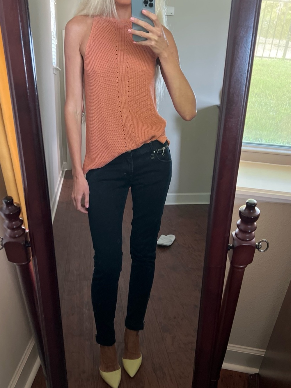 Zara Rust Halter Knit Top